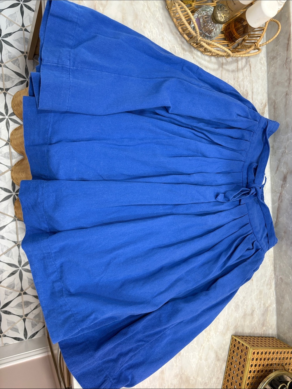 Maeve Bow-Front Pleated Knee Length Skirt